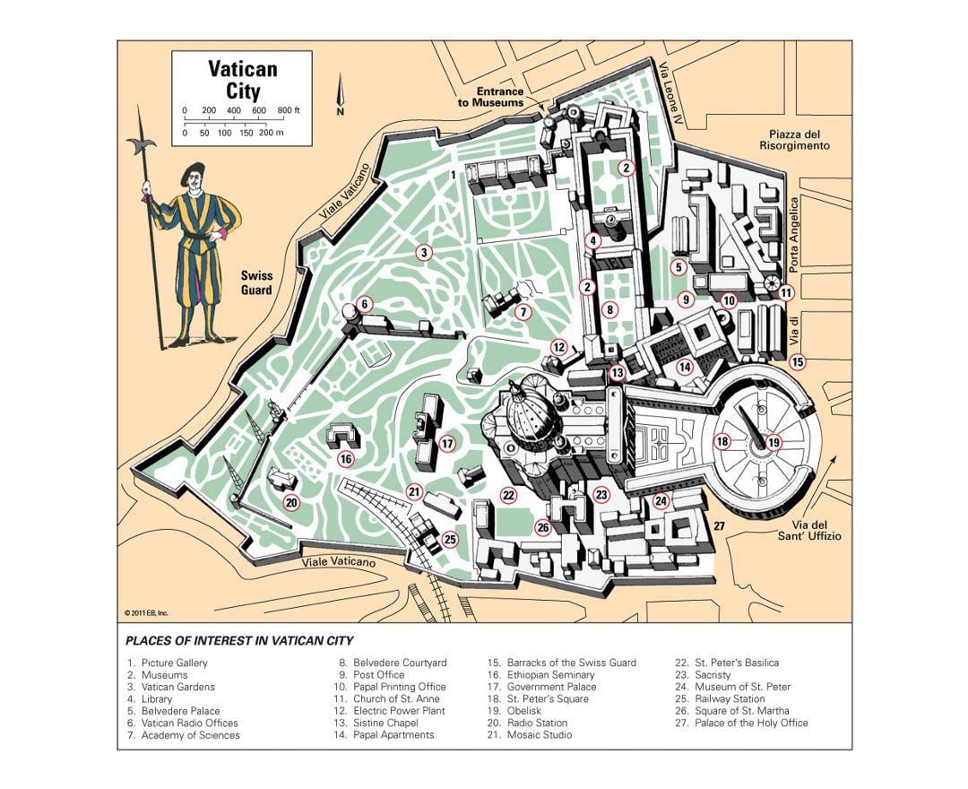 Vaticà mapa sala de cartells