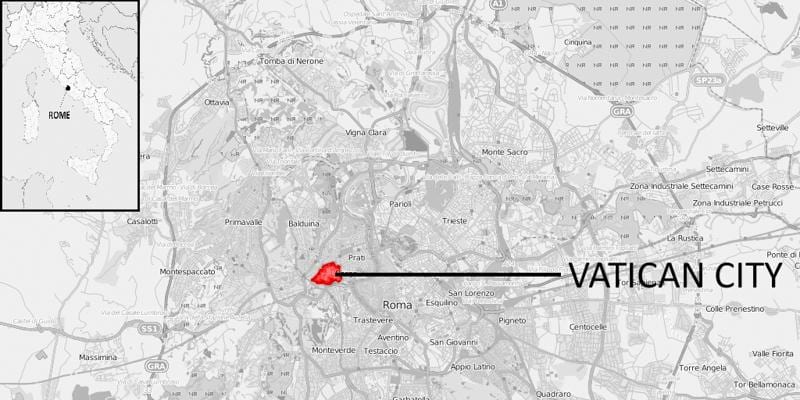 Mapa del Vaticà, roma