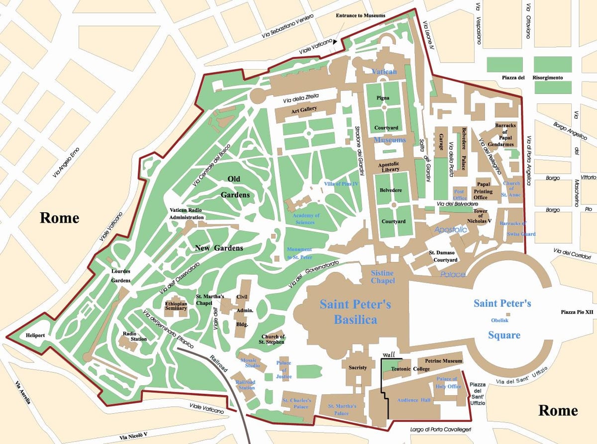 Mapa del Vaticà en