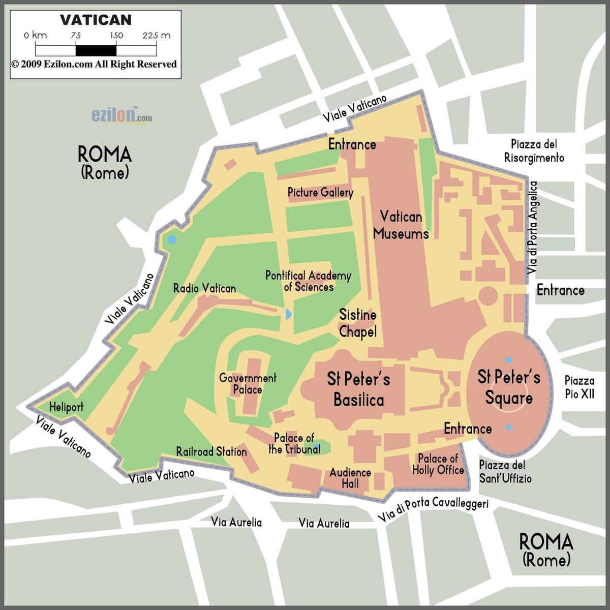 Mapa del concili Vaticà entrada 