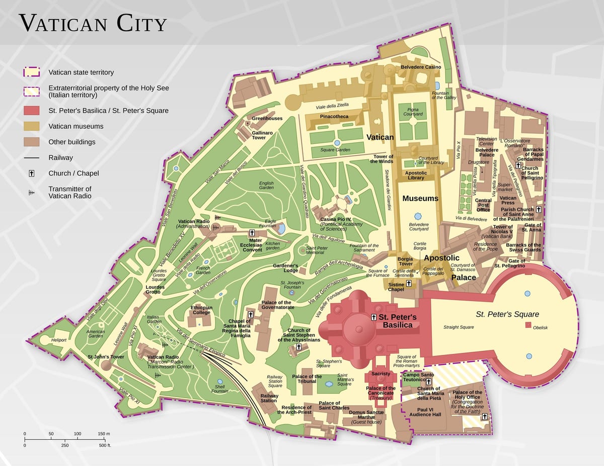 mapa del Vaticà