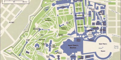 Mapa de la ciutat del Vaticà i els seus voltants