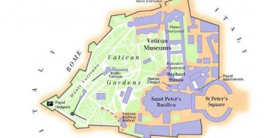 Mapa de museus Vaticans i de la capella sixtina