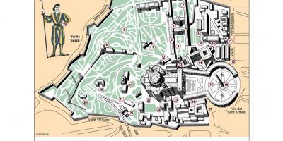 Mapa de museus Vaticans instal·lacions de l'